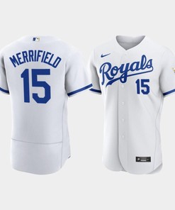 Whit Merrifield 15 Kansas City Royals Men's 2022-23 Home Jersey - White Jersey - Robokeg
