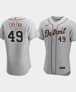 Willi Castro 49 Detroit Tigers Gray Road Jersey - Robokeg