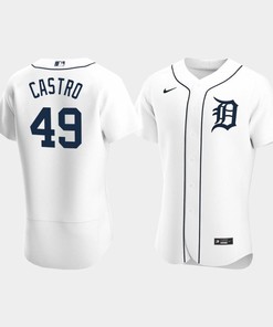 Willi Castro 49 Detroit Tigers White Home Jersey - Robokeg