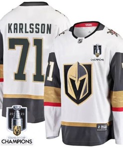 William Karlsson 71 Vegas Golden Knights 2023 Stanley Cup Champions Patch Away Breakaway Player Jersey - White - Robokeg