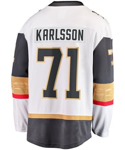 William Karlsson 71 Vegas Golden Knights 2023 Stanley Cup Champions Patch Away Breakaway Player Jersey - White - Robokeg
