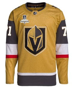 William Karlsson 71 Vegas Golden Knights Stanley Cup 2023 Champions Patch Home Breakaway Men Jersey - Gold - Robokeg
