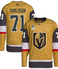 William Karlsson 71 Vegas Golden Knights Stanley Cup 2023 Final Patch Home Breakaway Men Jersey - Gold - Robokeg