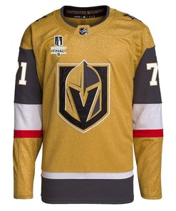 William Karlsson 71 Vegas Golden Knights Stanley Cup 2023 Final Patch Home Breakaway Men Jersey - Gold - Robokeg