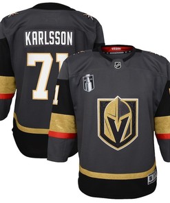William Karlsson 71 Vegas Golden Knights Youth 2023 Stanley Cup Final Alternate Jersey - Black - Robokeg