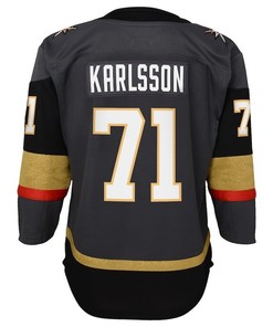 William Karlsson 71 Vegas Golden Knights Youth 2023 Stanley Cup Final Alternate Jersey - Black - Robokeg