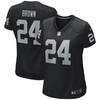 Willie Brown Las Vegas Raiders Womens Game Retired Player Jersey - Black Nfl - Robokeg