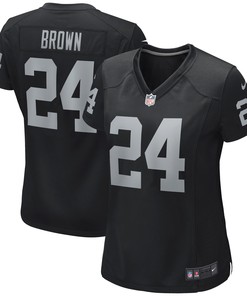 Willie Brown Las Vegas Raiders Womens Game Retired Player Jersey - Black Nfl - Robokeg
