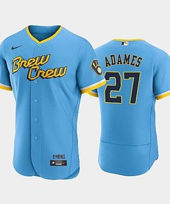 Willy Adames 27 2022-23 City Connect Milwaukee Brewers Jersey - Powder Blue - Robokeg
