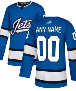 Winnipeg Jets Adidas Alternate Authentic Custom Jersey - Blue Custom Jerseys Nhl - Robokeg