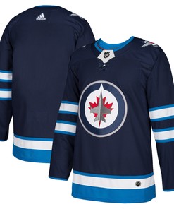 Winnipeg Jets Adidas Home Authentic Blank Jersey - Navy Nhl - Robokeg