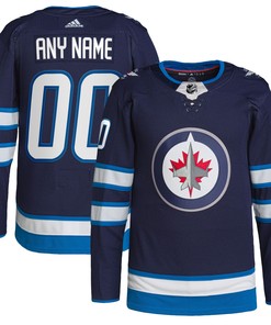 Winnipeg Jets Adidas Home Authentic Pro Custom Jersey - Navy Custom Jerseys Nhl - Robokeg