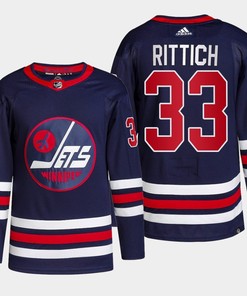 Winnipeg Jets David Rittich 33 Navy Alternate Primegreen Jersey 2022-23 - Robokeg
