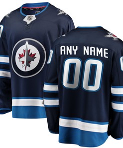 Winnipeg Jets Fanatics Branded Home Breakaway Custom Jersey - Blue Custom Jerseys Nhl - Robokeg