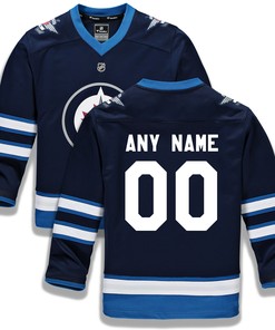 Winnipeg Jets Fanatics Branded Home Replica Custom Jersey - Blue Custom Jerseys Nhl - Robokeg