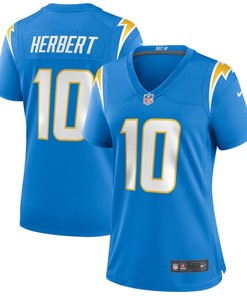 Woman Los Angeles Chargers Justin Herbert Powder Blue 2020 Nfl Draft First Round Pick Game Jersey Gifts For Fans - Robokeg