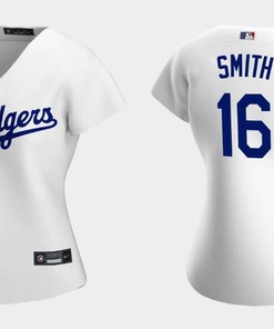 Women Los Angeles Dodgers #16 Will Smith White Stitched Jersey - Run Small - Robokeg