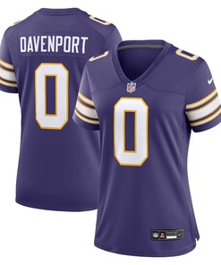 Women Minnesota Vikings #0 Marcus Davenport Classic Player Game Jersey - Purple - Robokeg