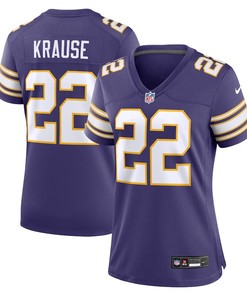 Women Minnesota Vikings #22 Paul Krause Classic Retired Player Jersey - Purple - Robokeg
