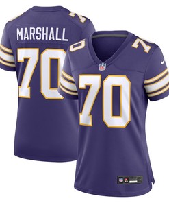 Women Minnesota Vikings #70 Jim Marshall Classic Retired Player Jersey - Purple - Robokeg