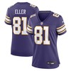 Women Minnesota Vikings #81 Carl Eller Classic Retired Player Jersey - Purple - Robokeg