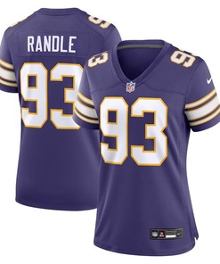Women Minnesota Vikings #93 John Randle Classic Player Game Jersey - Purple - Robokeg