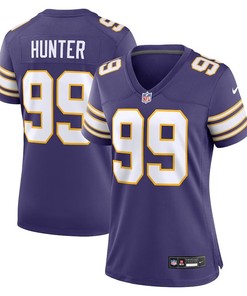 Women Minnesota Vikings #99 Danielle Hunter Classic Player Game Jersey - Purple - Robokeg