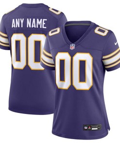 Women Minnesota Vikings Active Player Custom Purple 2023 Stitched Game Jersey - Robokeg