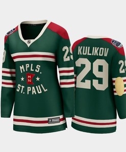 Women Minnesota Wild Dmitry Kulikov 29 2022 Winter Classic State Of Hockey Jersey Green Jersey - Robokeg