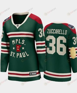 Women Minnesota Wild Mats Zuccarello 36 2022 Winter Classic State Of Hockey Jersey Green Jersey - Robokeg