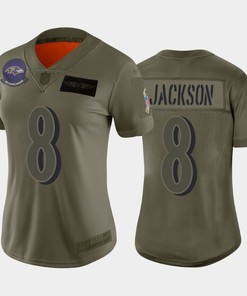 Womens Baltimore Ravens Lamar Jackson Camo 2019 Salute To Service Limited Jersey - Robokeg