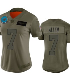 Womens Carolina Panthers Kyle Allen Camo 2019 Salute To Service Limited Jersey - Robokeg