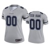 Womens Dallas Cowboys Custom Silver Inverted Legend Jersey - Robokeg