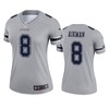 Womens Dallas Cowboys Troy Aikman Silver Inverted Legend Jersey - Robokeg