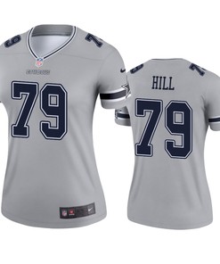 Womens Dallas Cowboys Trysten Hill Silver Inverted Legend Jersey - Robokeg