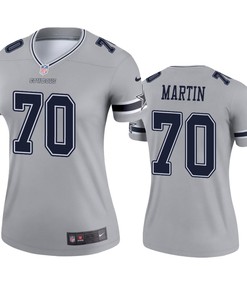Womens Dallas Cowboys Zack Martin Silver Inverted Legend Jersey - Robokeg