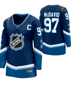 Women's Jersey Edmonton Oilers Connor McDavid 97 2022 All-Star Blue Western Jersey - Robokeg