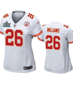 Womens Kansas City Chiefs Damien Williams White Super Bowl Liv Game Jersey - Robokeg