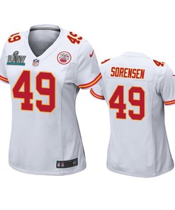 Womens Kansas City Chiefs Daniel Sorensen White Super Bowl Liv Game Jersey - Robokeg