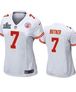 Womens Kansas City Chiefs Harrison Butker White Super Bowl Liv Game Jersey - Robokeg