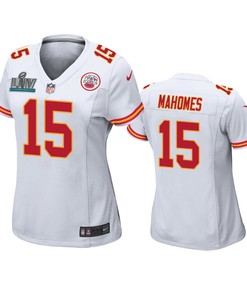 Womens Kansas City Chiefs Patrick Mahomes White Super Bowl Liv Game Jersey - Robokeg