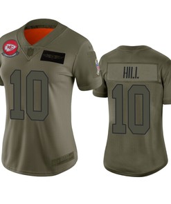 Womens Kansas City Chiefs Tyreek Hill Camo 2019 Salute To Service Limited Jersey - Robokeg