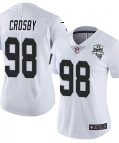 Womens Las Vegas Raiders #98 Maxx Crosby White 2020 Inaugural Season Vapor Untouchable Limited Stitched Jersey - Robokeg