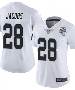 Womens Las Vegas Raiders White #28 Josh Jacobs 2020 Inaugural Season Vapor Untouchable Limited Stitched Jersey - Robokeg