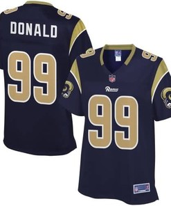 Womens Los Angeles Rams Aaron Donald Nfl Pro Line Navy Team Color Jersey - Robokeg