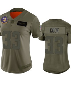Womens Minnesota Vikings Dalvin Cook Camo 2019 Salute To Service Limited Jersey - Robokeg