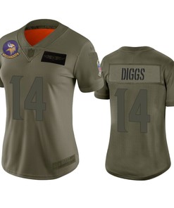 Womens Minnesota Vikings Stefon Diggs Camo 2019 Salute To Service Limited Jersey - Robokeg