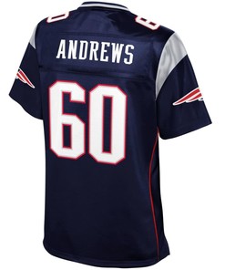 Womens New England Patriots David Andrews Nfl Pro Line Navy Team Color Jersey - Robokeg