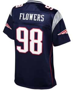 Womens New England Patriots Trey Flowers Nfl Pro Line Navy Team Color Jersey - Robokeg