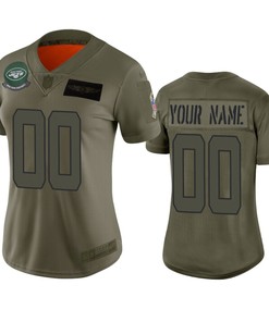 Womens New York Jets Custom Camo 2019 Salute To Service Limited Jersey - Robokeg